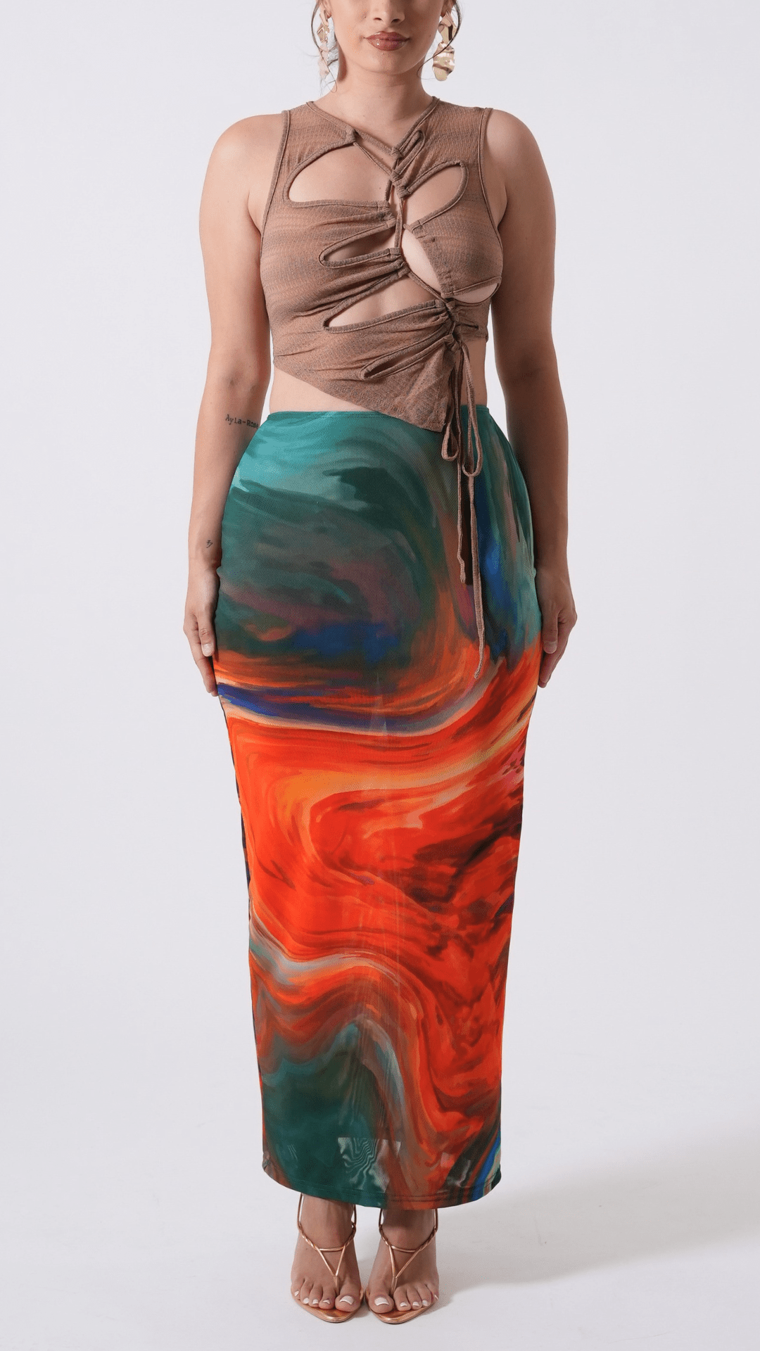 Ruched clearance back skirt