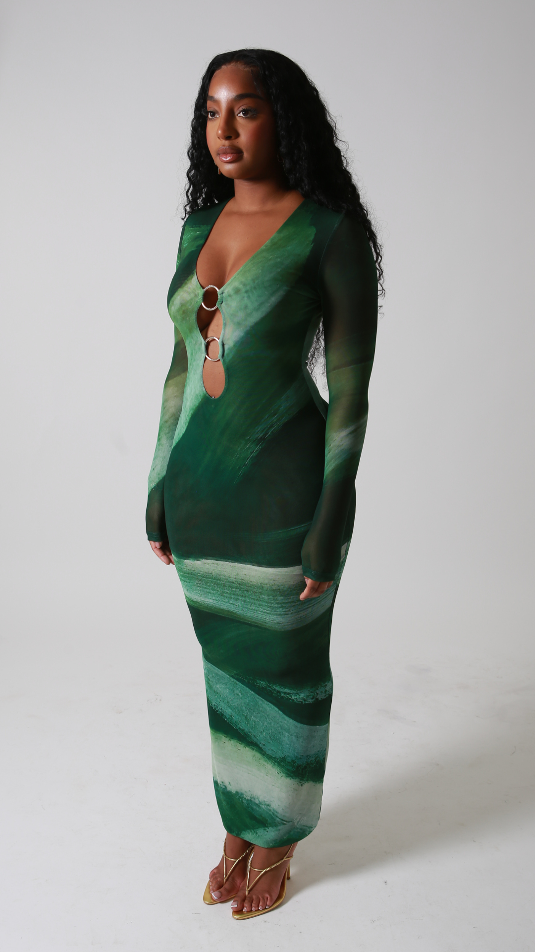 Delphine Cut Out Front Maxi Dress