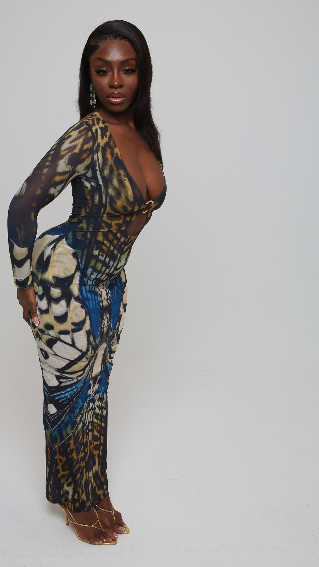 Nakai Ring Cutout Maxi Dress