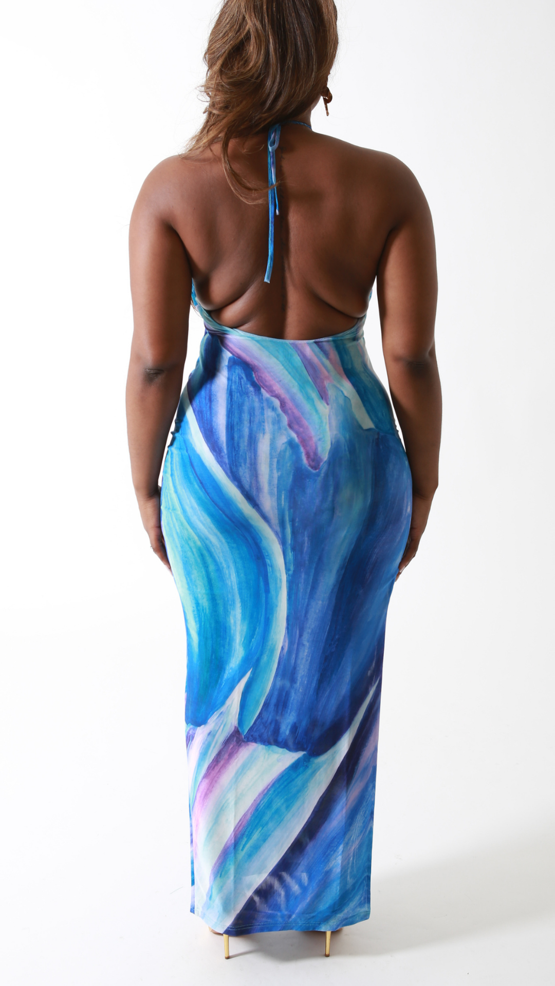 Odetta Halter-Neck Maxi Dress