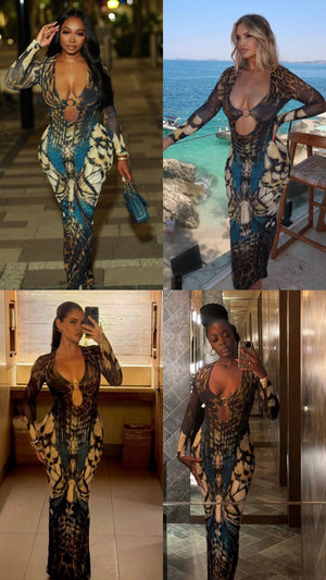 Nakai Ring Cutout Maxi Dress