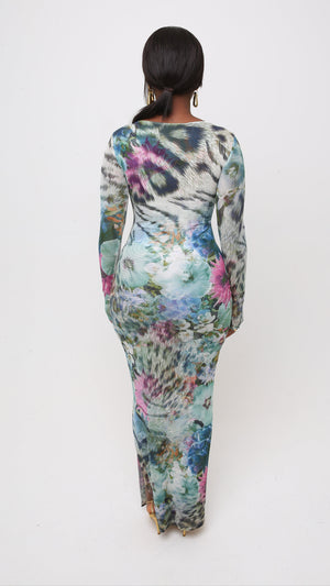 Vestido largo de manga larga Malakai 