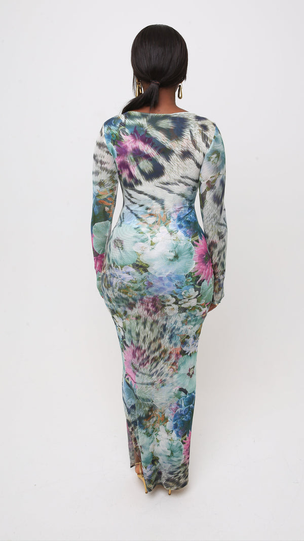 Vestido largo de manga larga Malakai 