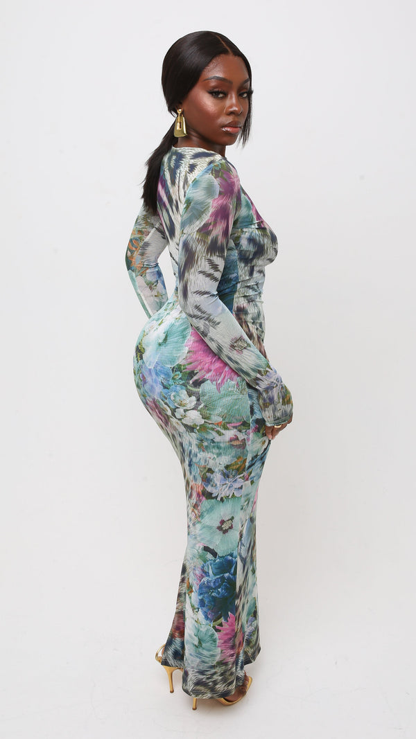 Vestido largo de manga larga Malakai 