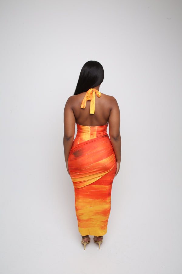 Vestido midi con aberturas Azalea