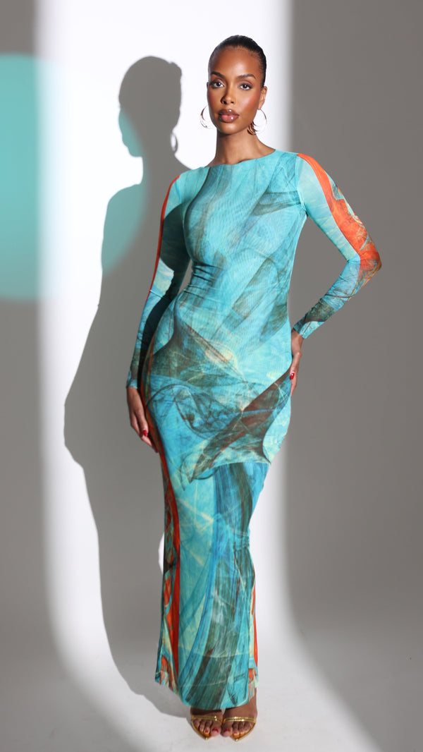 Delilah Long Sleeve Maxi Dress