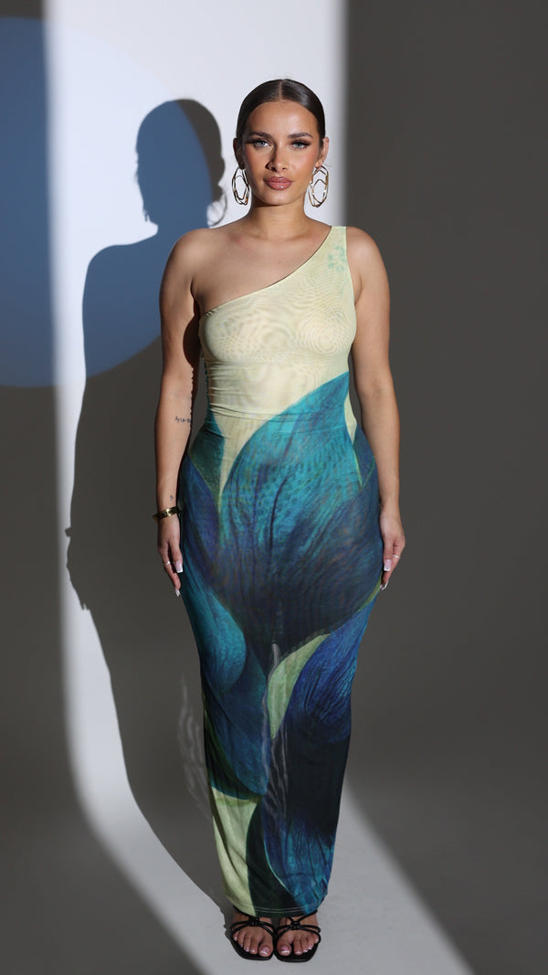 Vestido Anaya de un solo hombro 