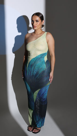 Vestido Anaya de un solo hombro 