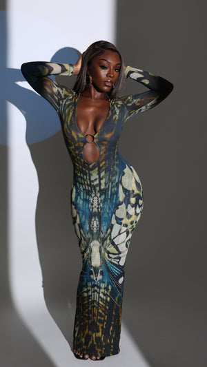 Nakai Ring Cutout Maxi Dress