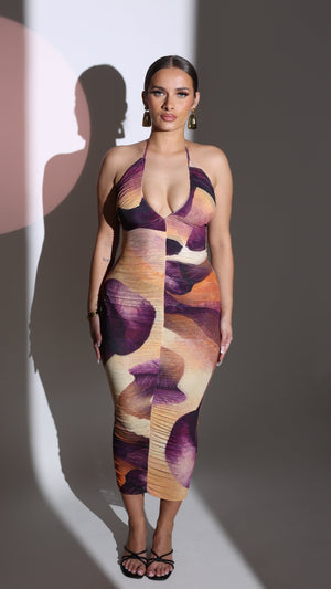 Vestido largo fruncido Amai