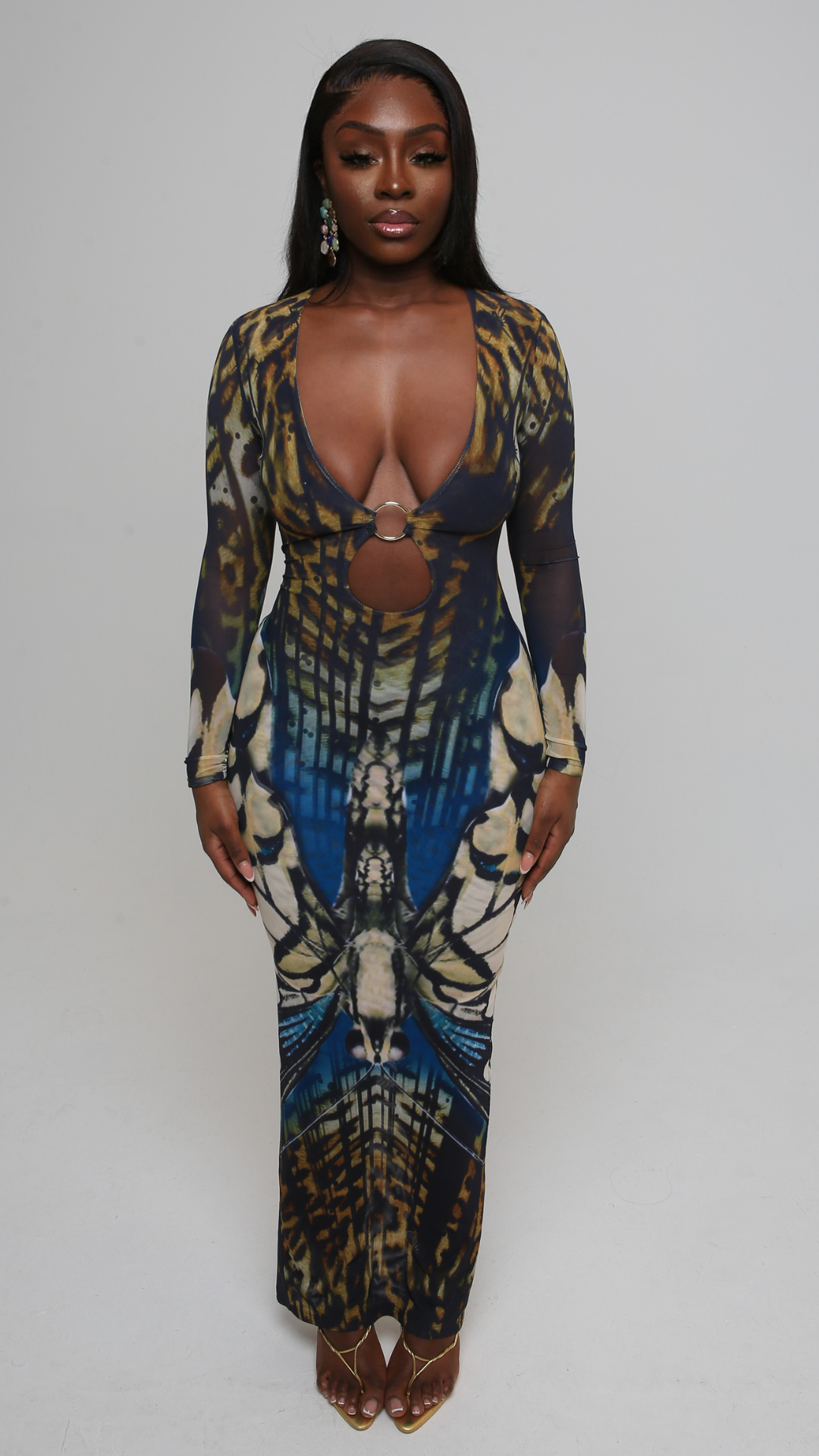 Nakai Ring Cutout Maxi Dress