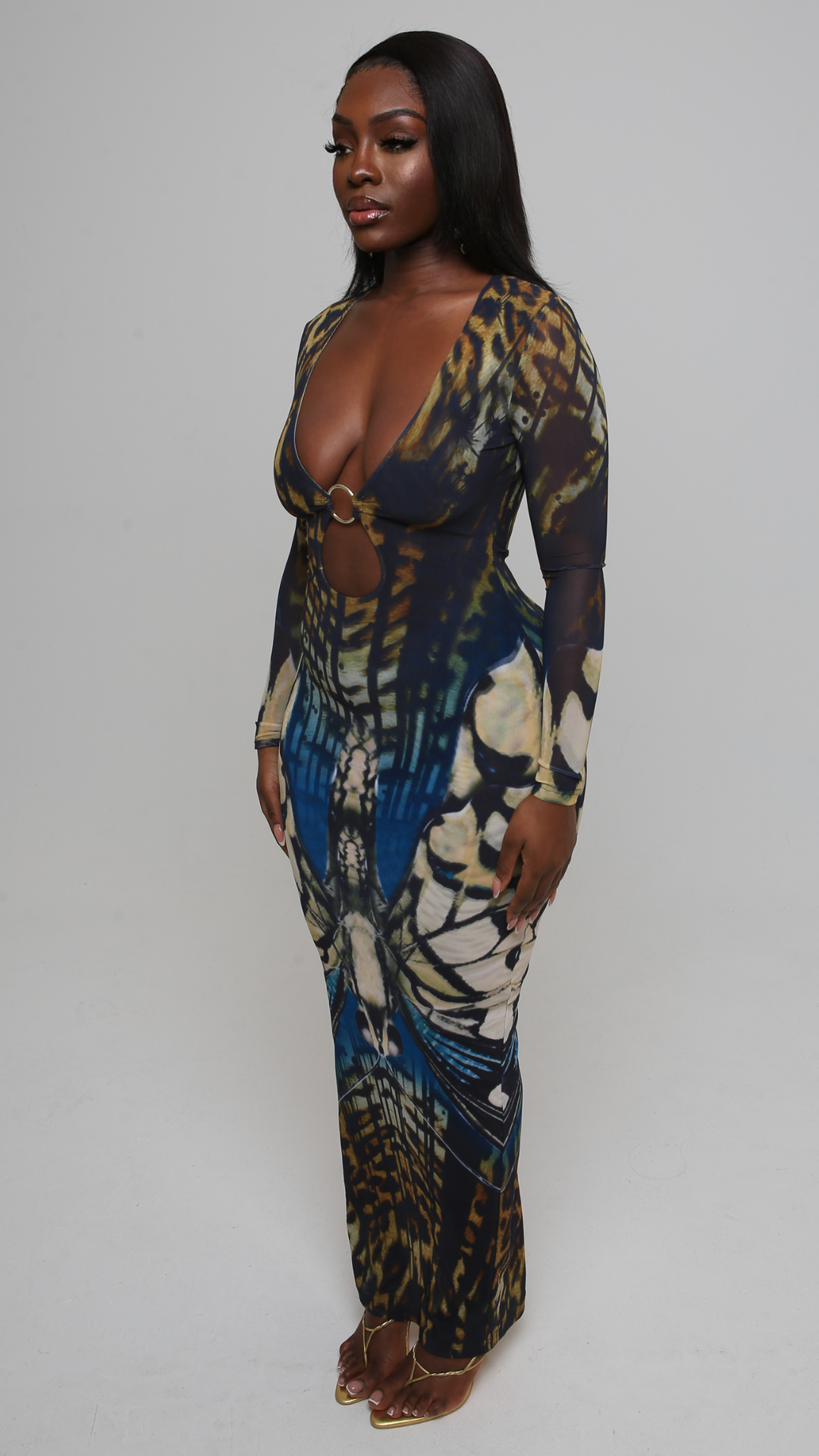 Nakai Ring Cutout Maxi Dress