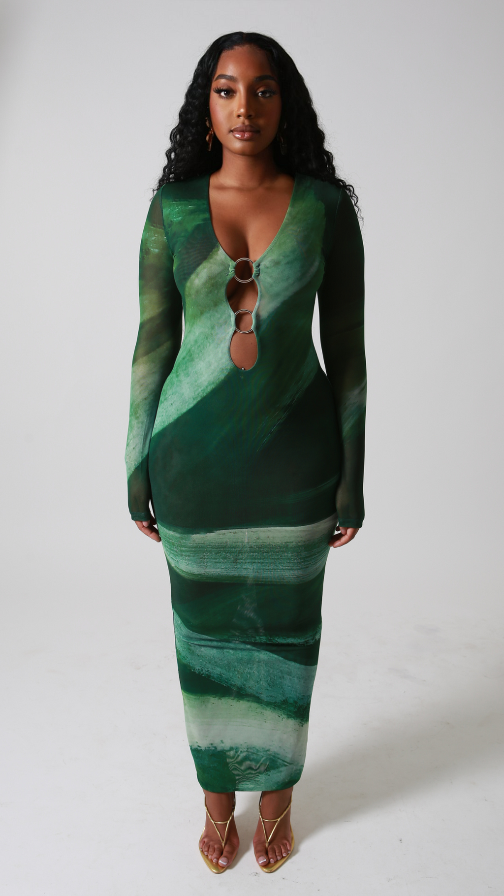 Delphine Cut Out Front Maxi Dress