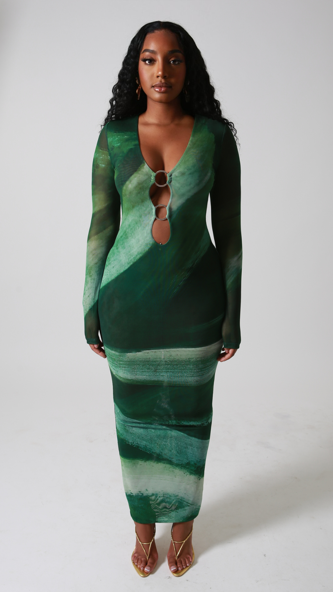 Delphine Cut Out Front Maxi Dress