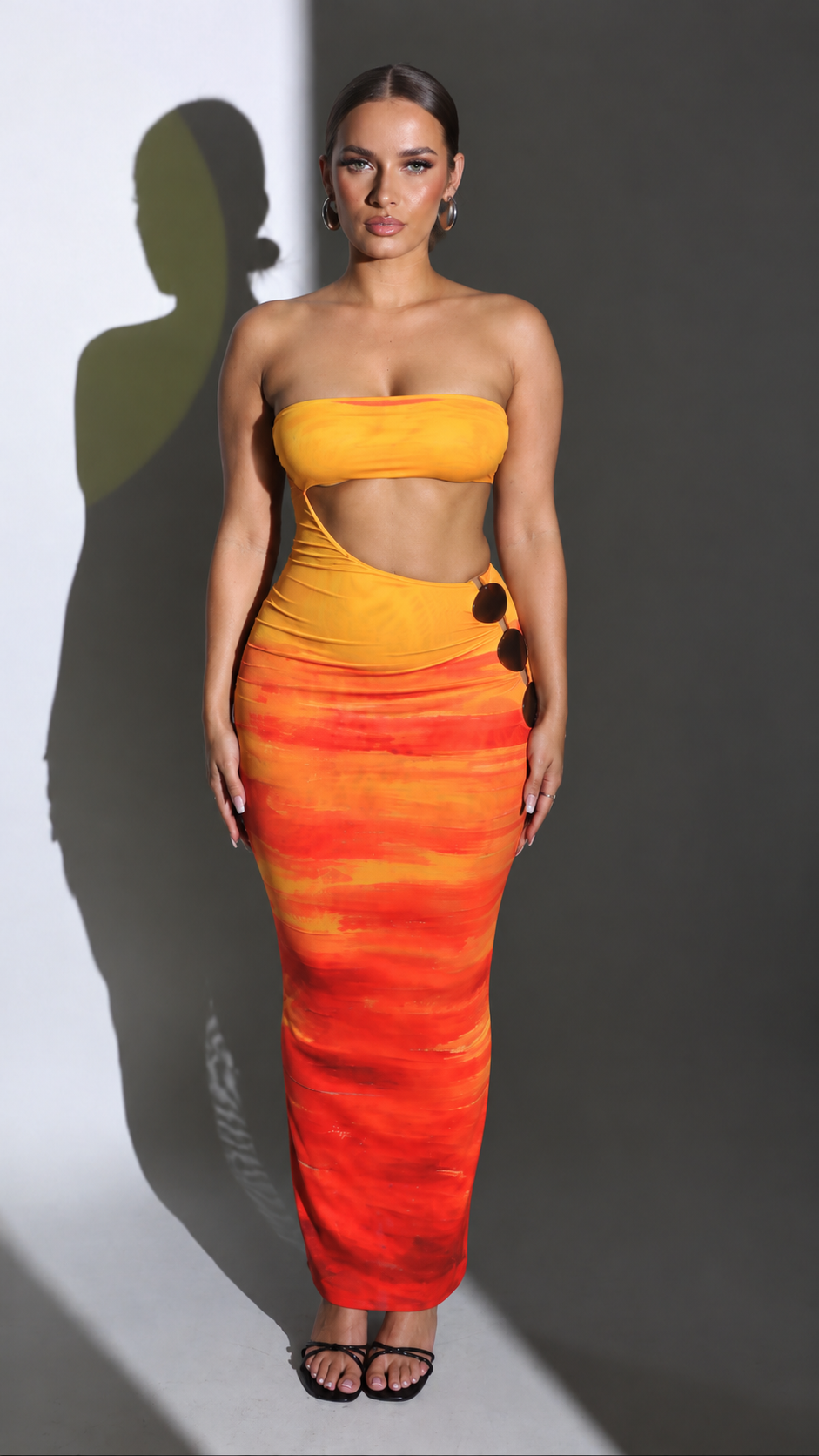 Kirana cut out ring detail maxi dress