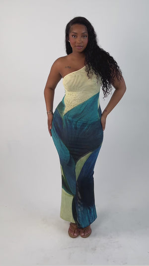 Vestido Anaya de un solo hombro 