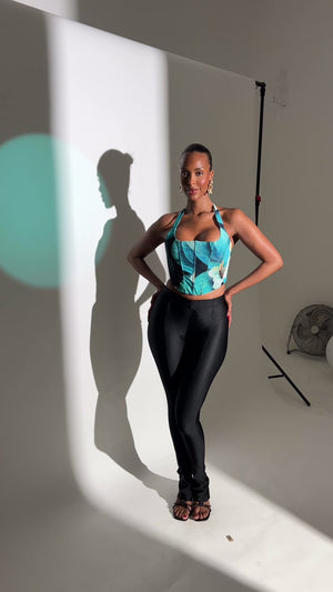 Nola Corset - Ocean Lillies