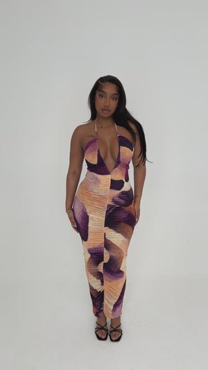 Vestido largo fruncido Amai