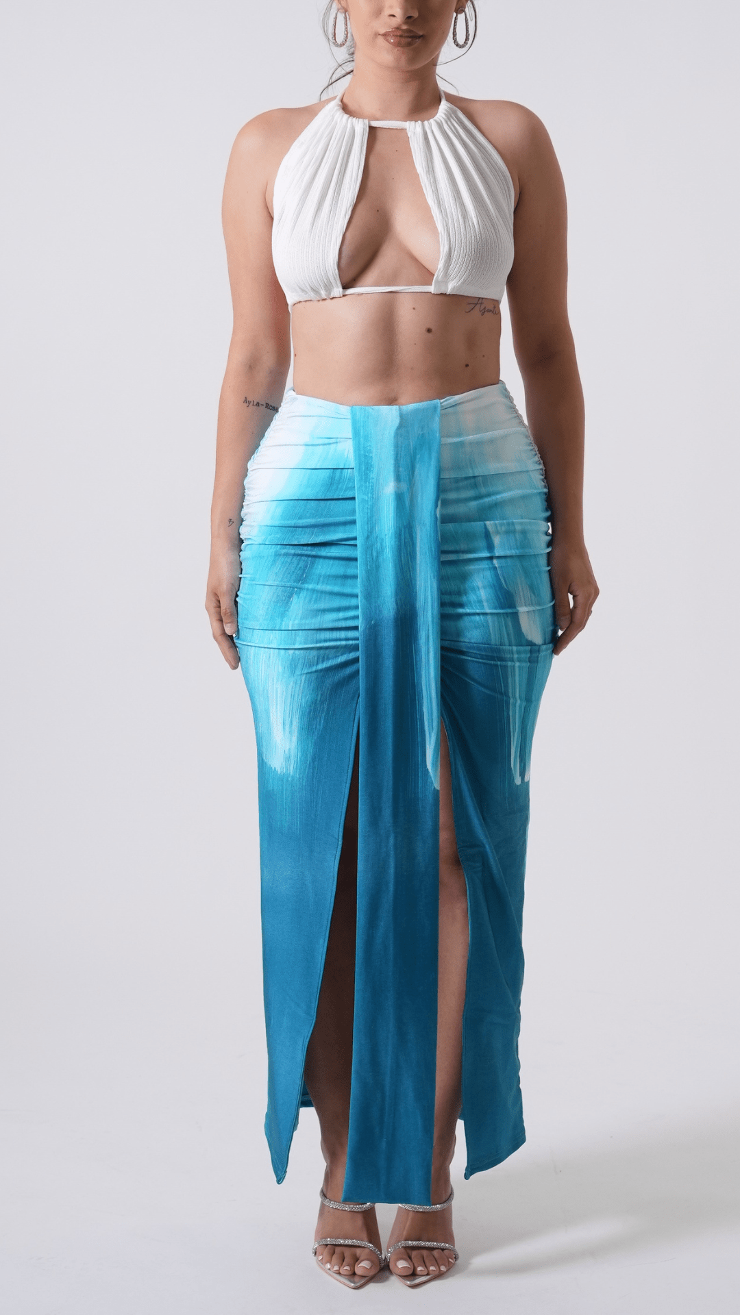 Kida maxi skirt with ruching details