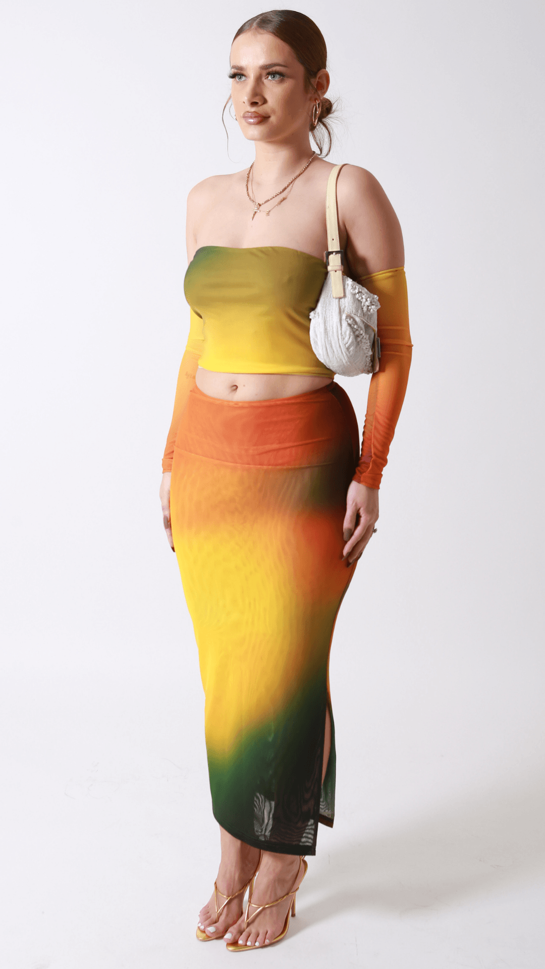 Leila three piece long bandeau set
