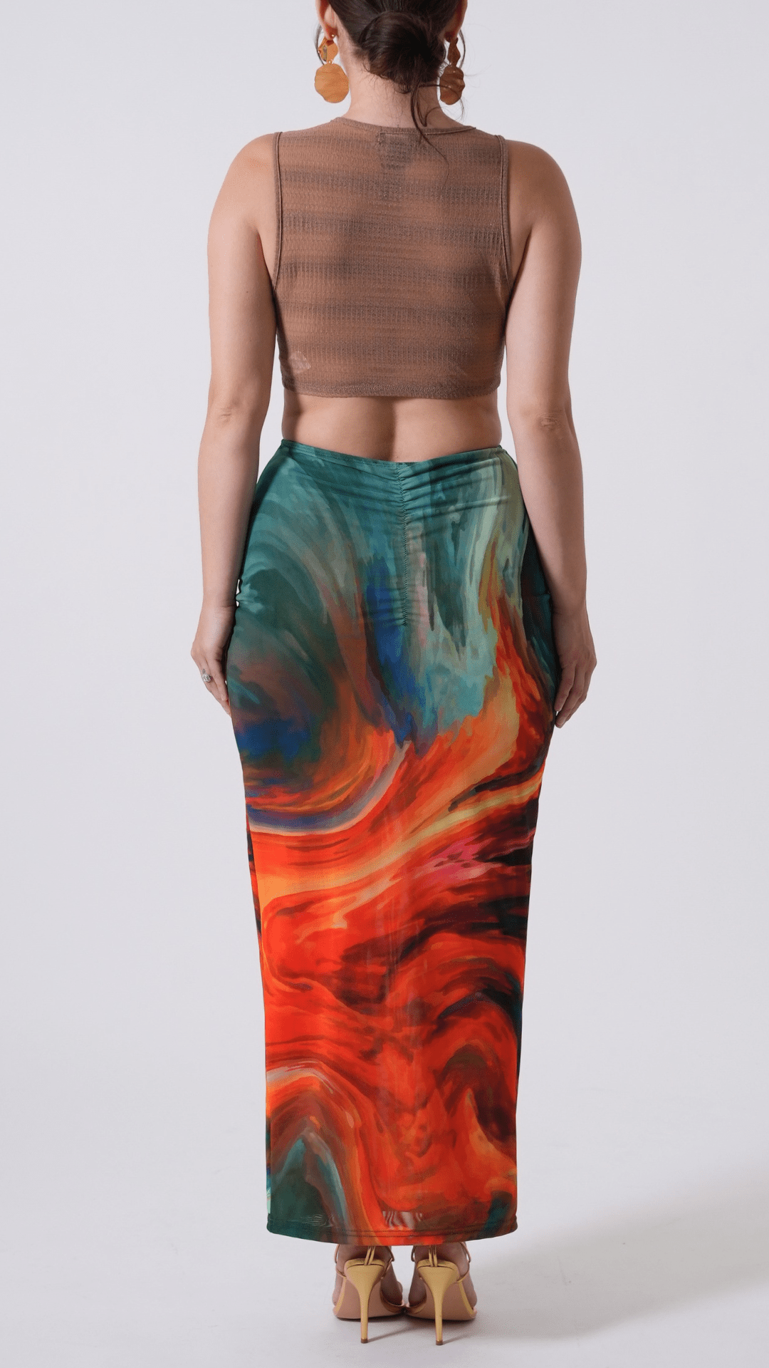 Ruched clearance back skirt