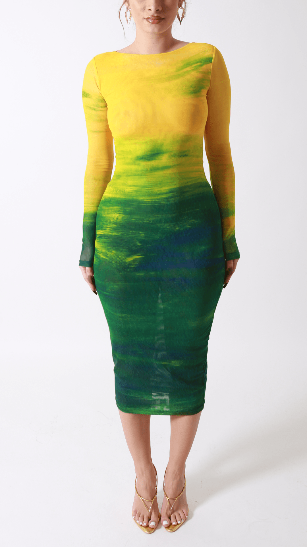 Calla long sleeve midi dress