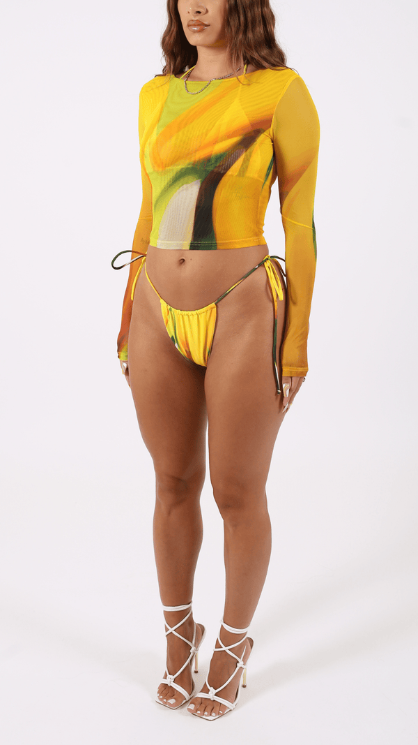 Top de manga larga Fleur – Lemon Drop