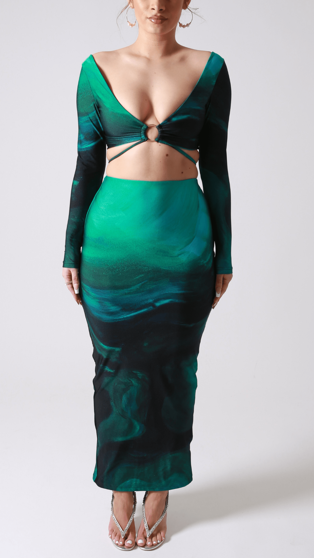 Olina Long Two Piece Co-Ord - Turquenite