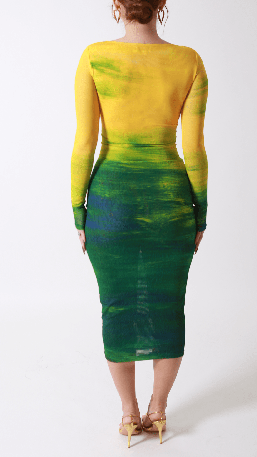 Calla long sleeve midi dress