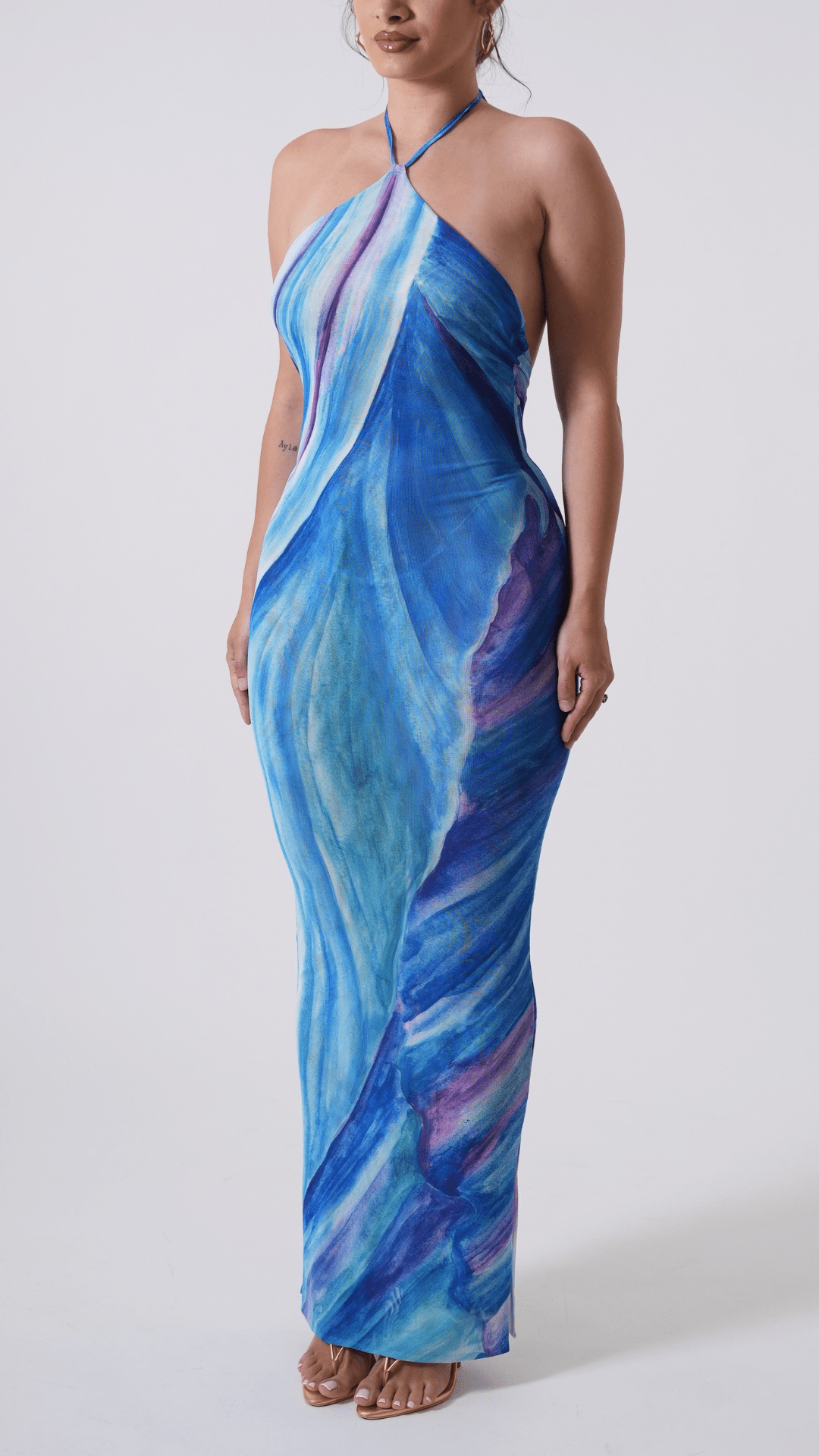 Odetta Halter-Neck Maxi Dress