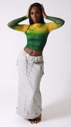 Fleur Long Sleeve Tee - Citrus Green