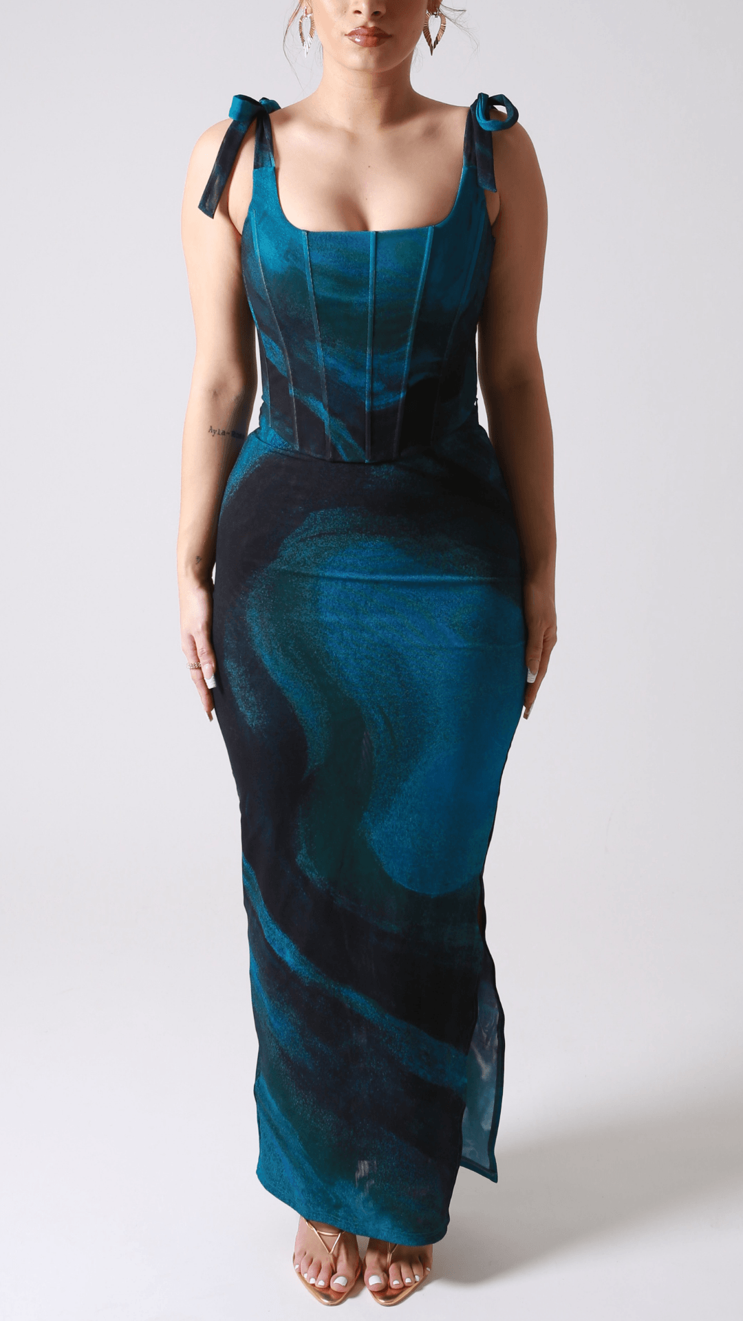 Nola corset and maxi skirt co-ord