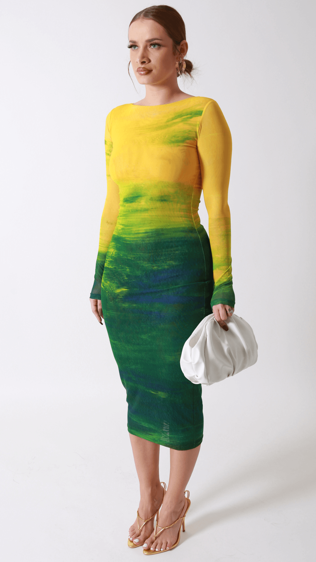 Calla long sleeve midi dress