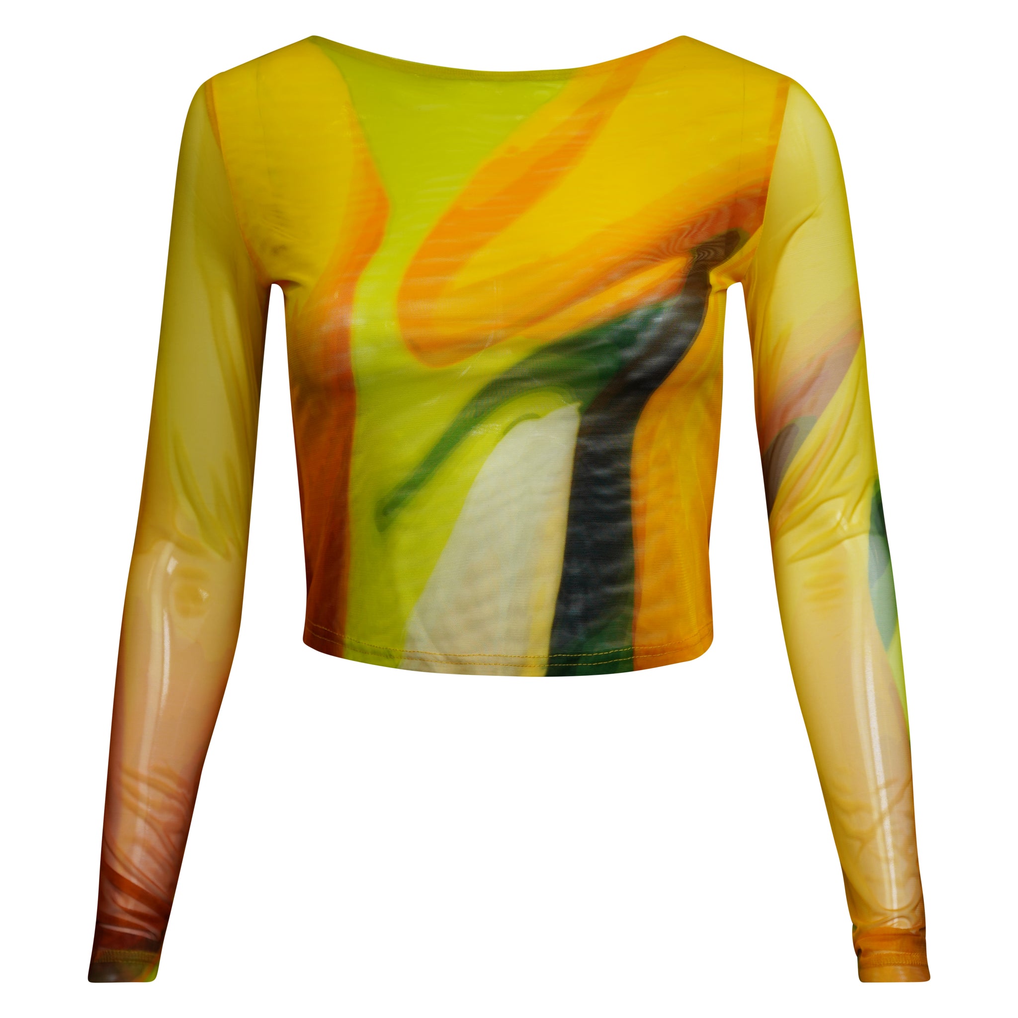 Fleur Long Sleeve Tee- Lemon Drop